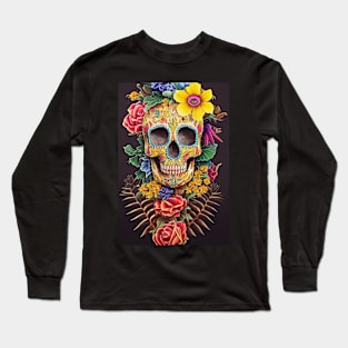 Australiana Sugar Skull v3 Long Sleeve T-Shirt